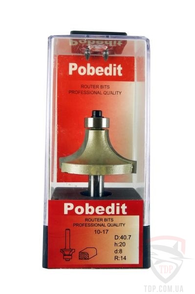 Оснастка Фреза кромкова калювальна Pobedit 1017 D40.7 d8 L55 h20 R14