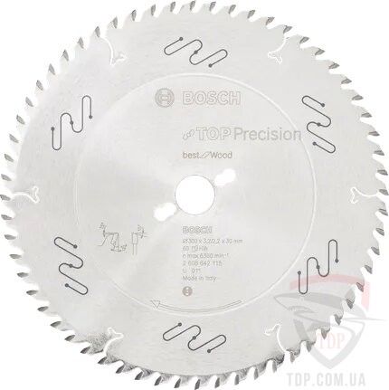 Оснастка Пильний диск по дереву Bosch 300x30x60z K3.2/2.2 Top Precision Best for Wood
