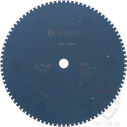 Оснастка Пильний диск по сталі Bosch 355x25.4x90z K2.6/2.2 Expert for Steel