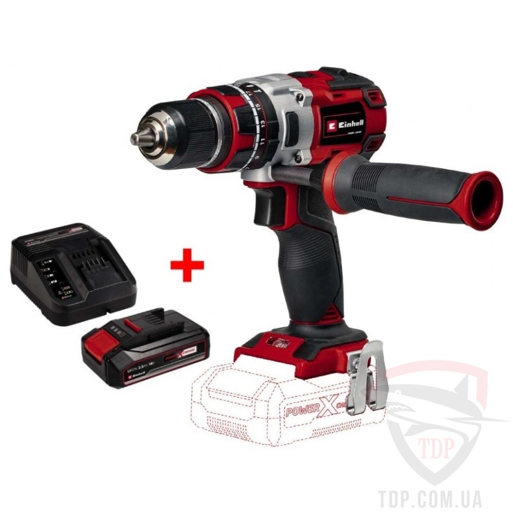 Электроинструмент Шуруповерт ударний акумуляторний Einhell TP-CD 18/80 Li-i BL Solo (4514305K)