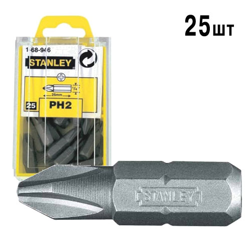 Набор бит Stanley 1/4" PH2 25 мм 25 шт (1-68-946)