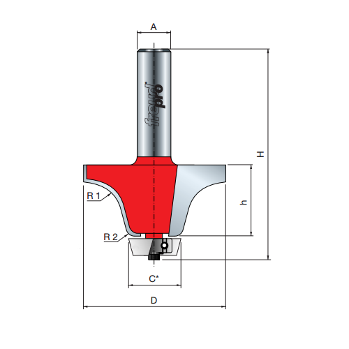 Фреза Freud D54 l25.4 L78.2 кромочная калёвочная
