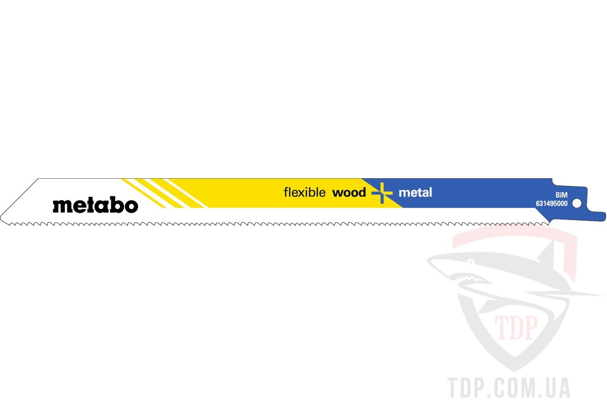 Оснастка Полотно для шабельної пилки Metabo FlexibleWood+Metal HM 225мм 100 шт (625494000)