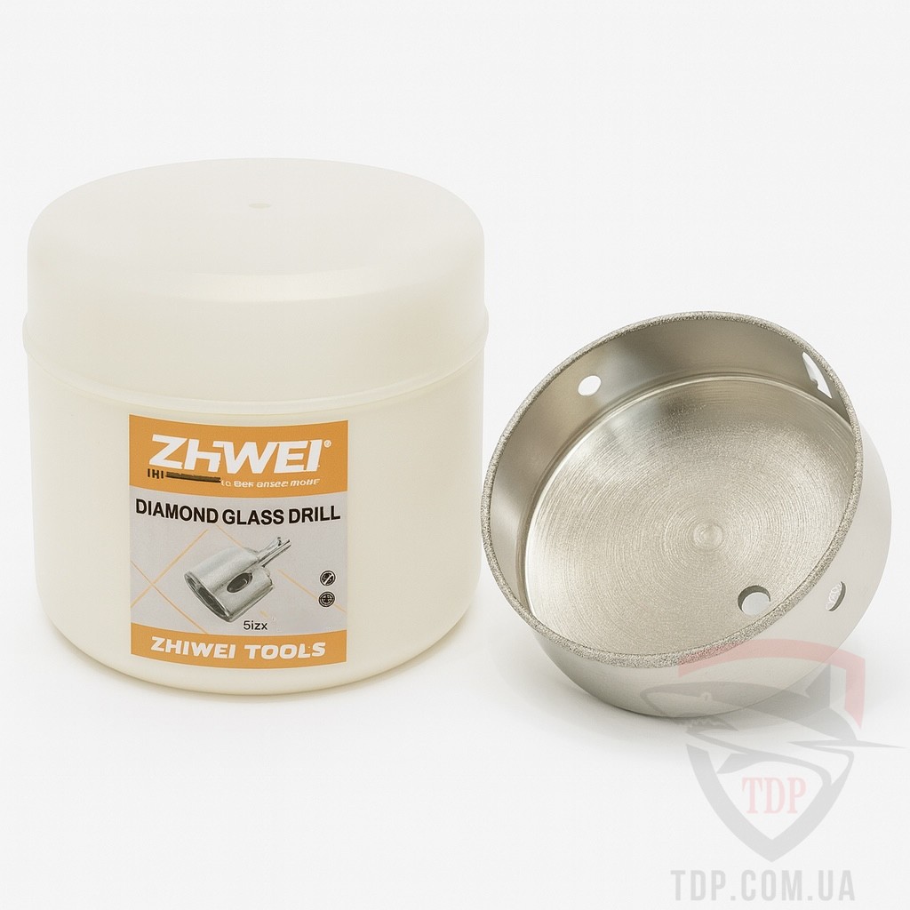 Алмазный инструмент Коронка алмазна по склу ZhWei 125 мм