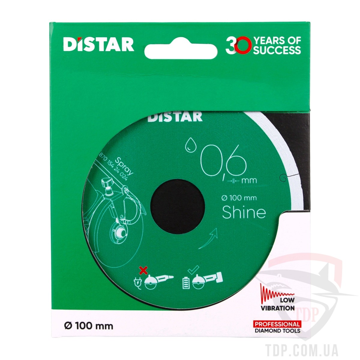 Диск алмазний по керамограніту Distar Shine 101.6x0.6x5x22.23 (11133034025) - Фото №5