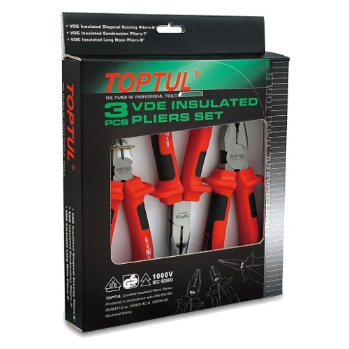 Набор пассатижей 3ед.(1000V)  TOPTUL GAAE0301