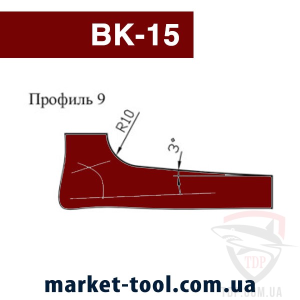 Фреза для изготовления филенки VATZO ВК-15 200х32 №9 левая