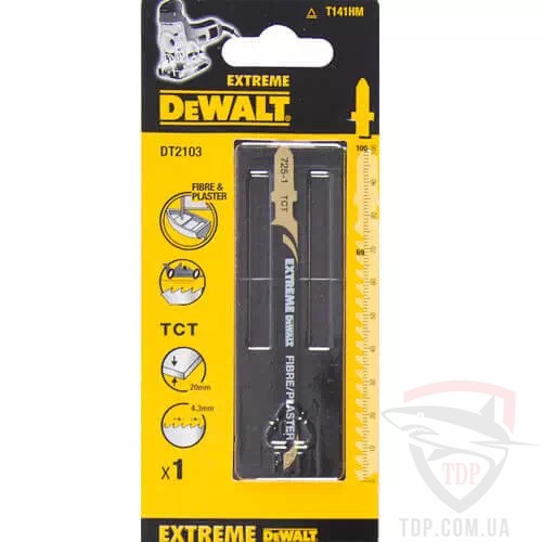 Оснастка Пилка для лобзиків  DeWALT по склопластику 100мм T141HM (DT2103)