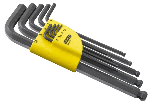 Набор шестигранных ключей Stanley 1-13-976 "Expert" удлиненных с головкой (9 шт)