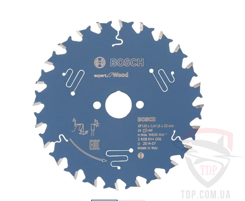 Оснастка Пильний диск по дереву Bosch 130x20x24z K2.4/1.6 Expert for Wood