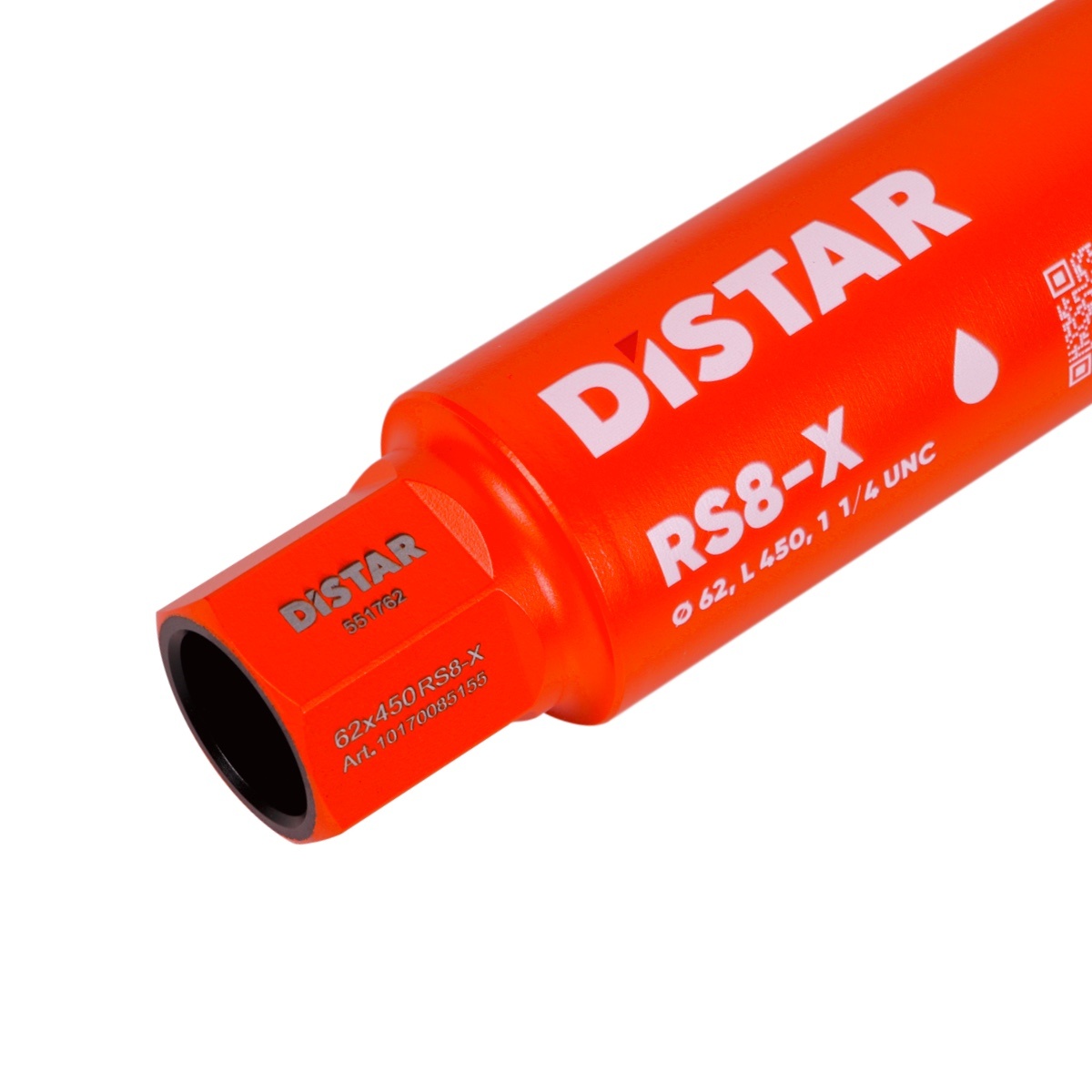 Свердло алмазне по високоармованому бетону Distar RS8-X 62x450-6x1 1/4 UNC (10170085155) - Фото №2
