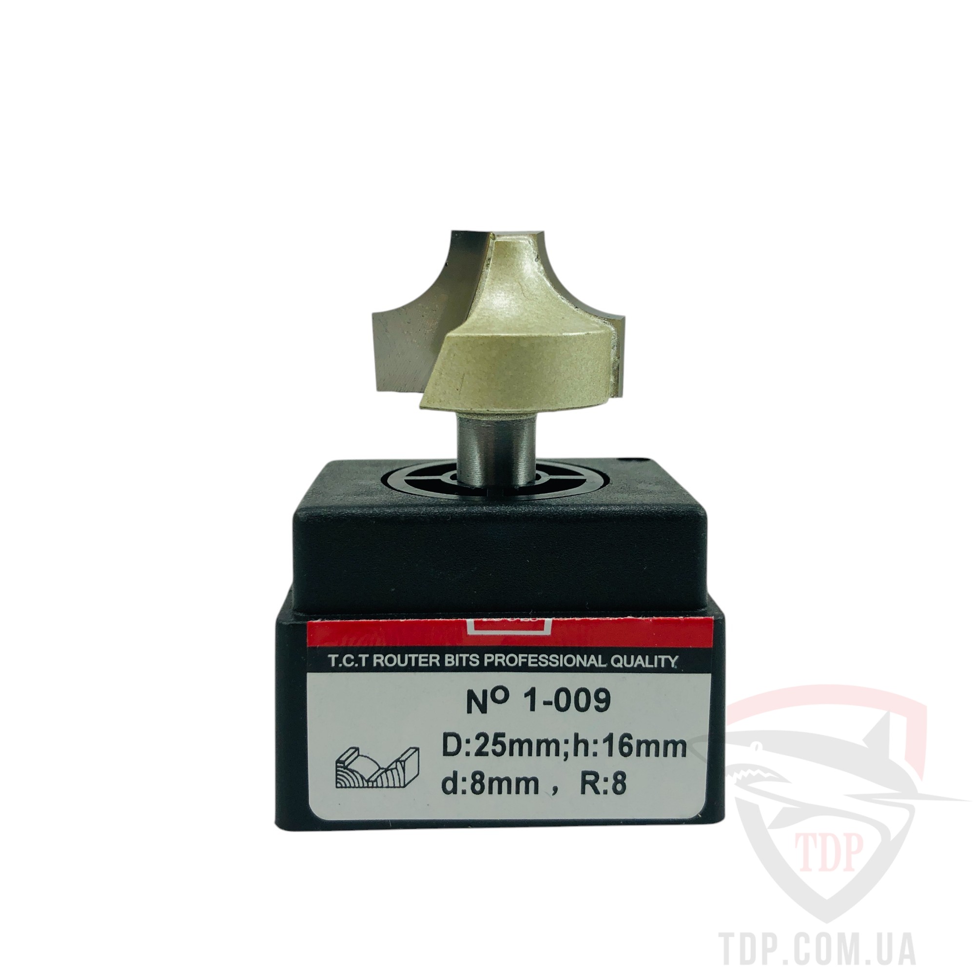 Фреза пазова фасонна VATZO 1009 D25 d8 L51 h16 R8 - Фото №3