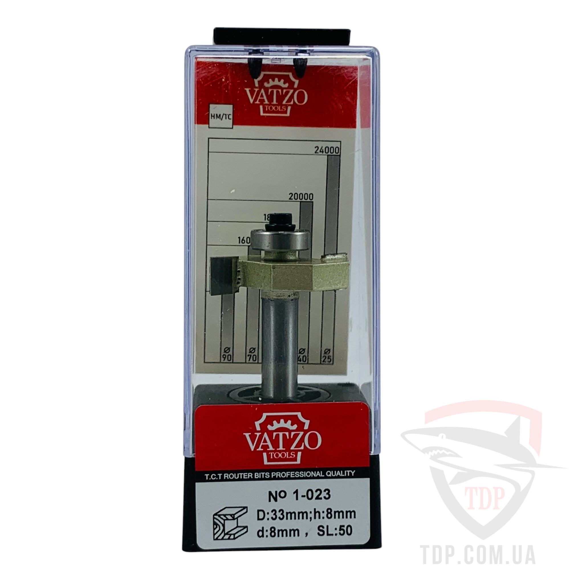 Фреза кромкова фальцева VATZO 1023 D33 d8 L66 h8 - Фото №4