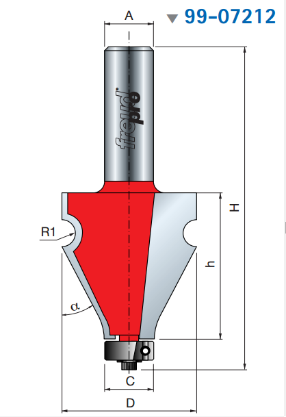 Фреза Freud D35 l38.5 L86.6 кромочная конусная
