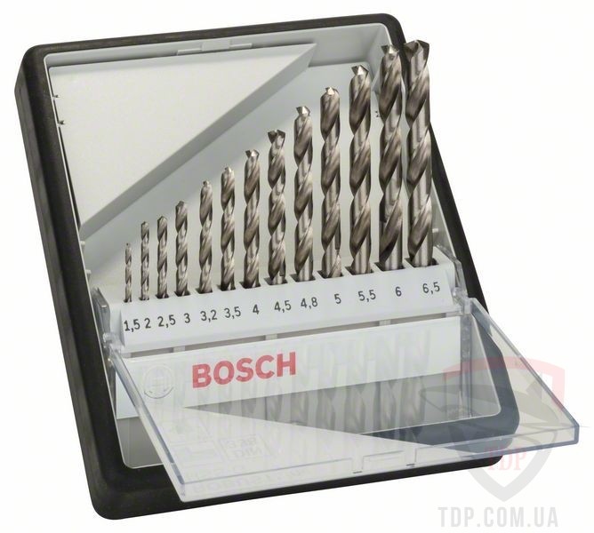 Сверла Набір свердел по металу Bosch Robust Line HSS-G 1.5-6.5 13шт (2607010538)