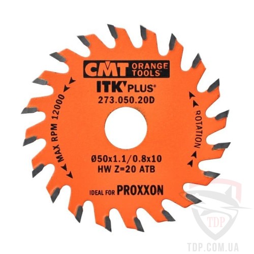 Оснастка Пильний диск по дереву CMT ITK PLUS 50x10x20z (273.050.20D)