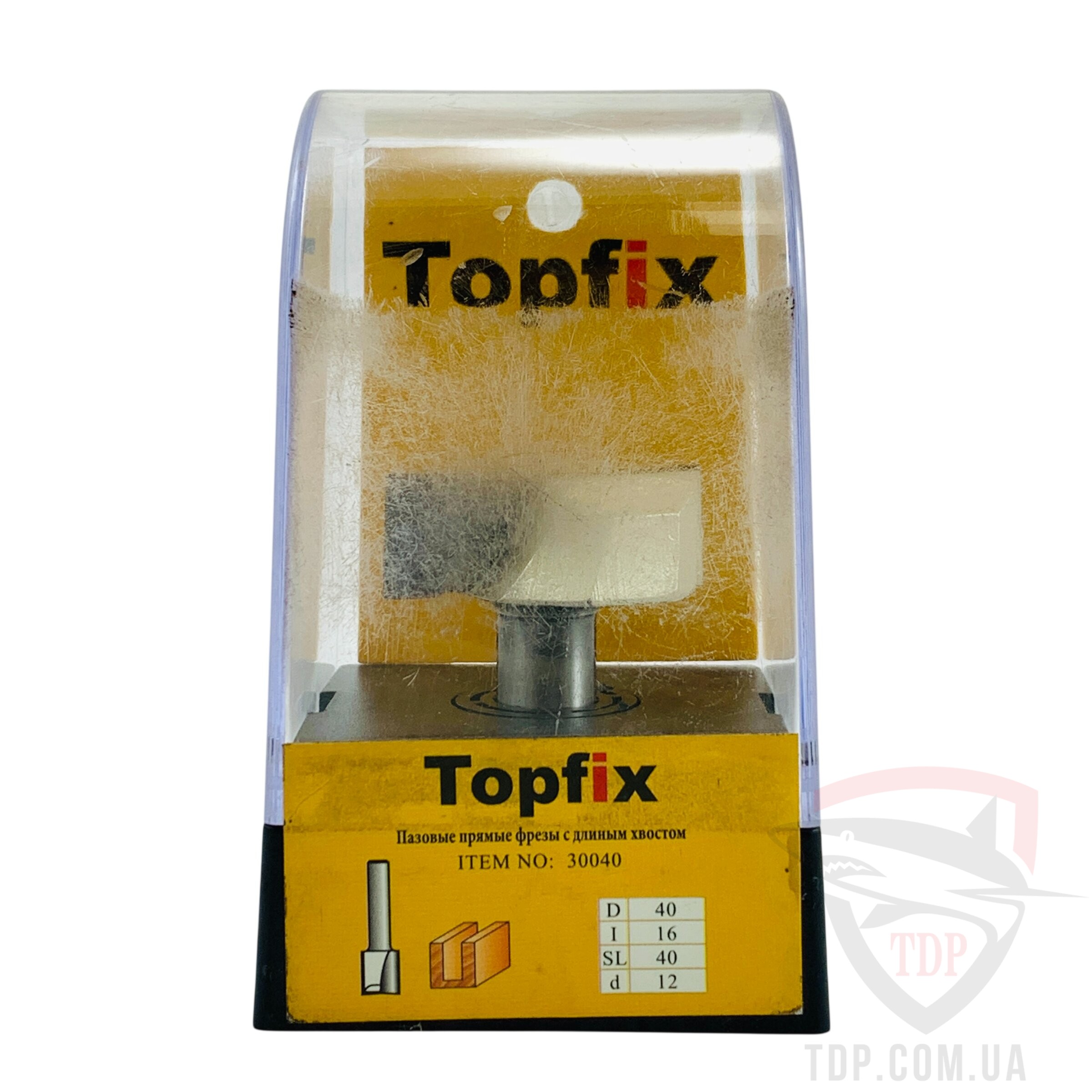 Фреза пазова пряма Topfix 1007 D40 d12 L56 h16 z2 (30040) - Фото №3