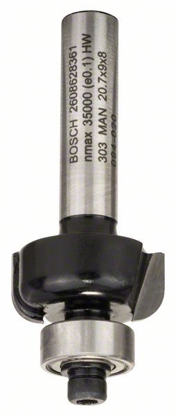 Оснастка Фреза кромочная калевочная Bosch D20.7 d8 h9 L53 R4 (2608628361)