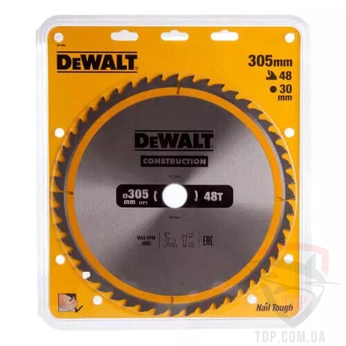 Диск пильний DeWALT CONSTRUCTION 305х30x48z (DT1959) - Фото №2