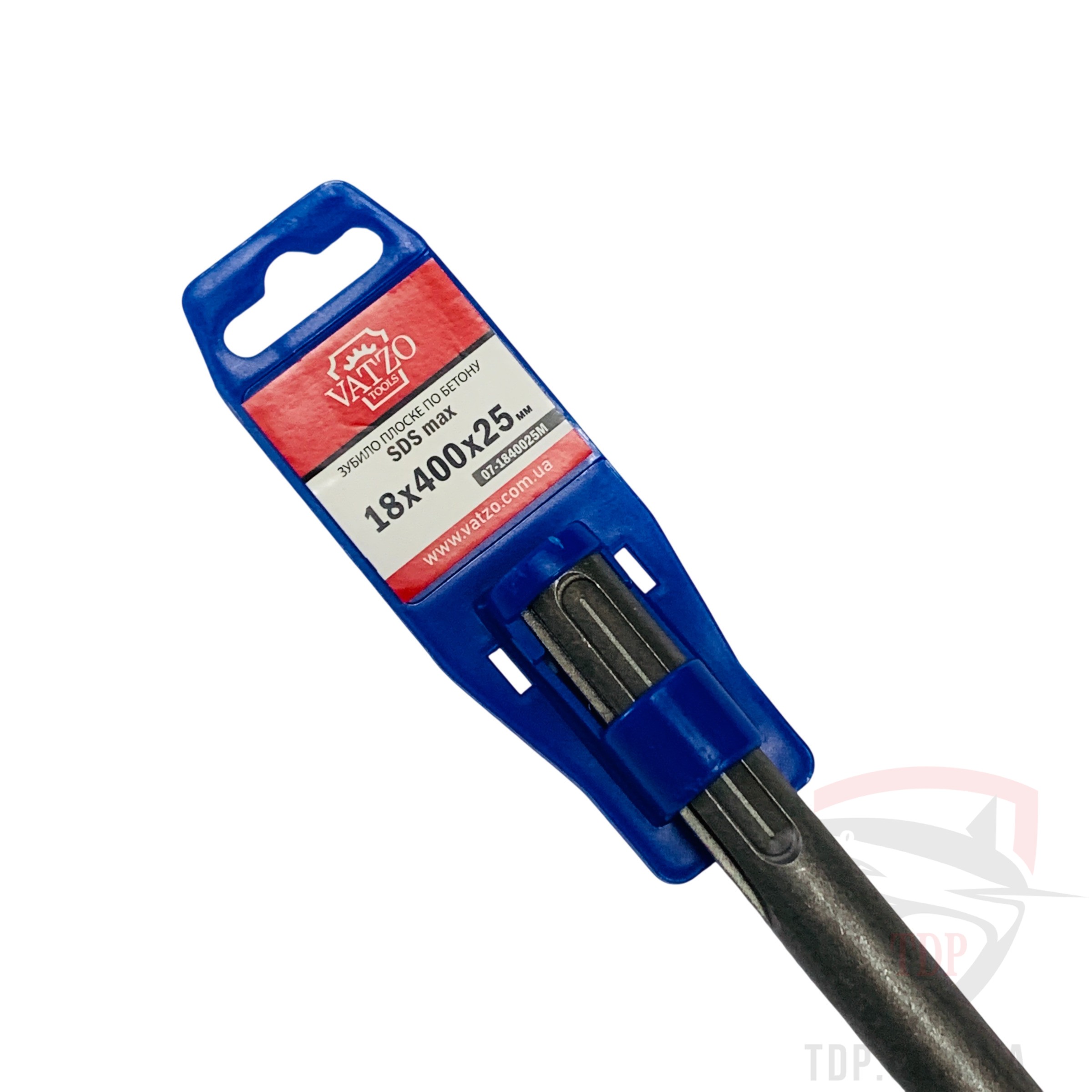 Зубило по бетону VATZO SDS-max 18х400х25мм (07-1840025M) - Фото №2