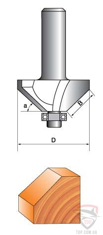Оснастка Фреза кромкова конусна Sekira Industry D40 d8 L62.5 h18.5 O45 (015-400-18i)
