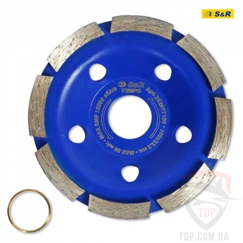 Чашка алмазна по бетону S&R Tempo 100x22.2мм (252977100)