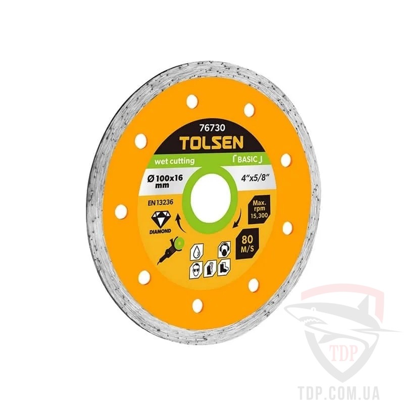 Диск алмазний по кераміці Tolsen Basic 180x22.2x5мм (76735)