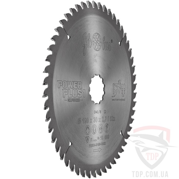 Пильные диски Пильный диск по дереву Globus POWER PLUS 1 CHIPBOARD 190x30x52z GA10 (PS604-0190-0001)