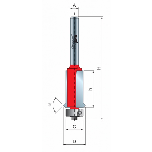 Оснастка Фреза Freud D15.8 l25.4 L71.5 кромочная прямая