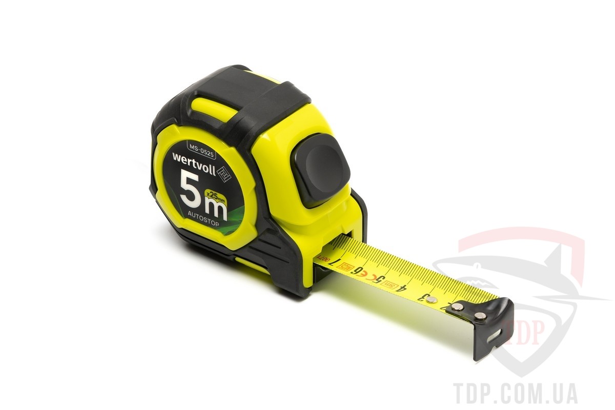 Измерительная техника Рулетка Wertvoll Autostop 5м x 25мм (MS-0525)