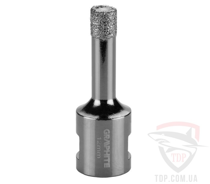 Алмазный инструмент Коронка алмазная Graphite вакуумного спекания 12 мм M14 для УШМ (55H303)