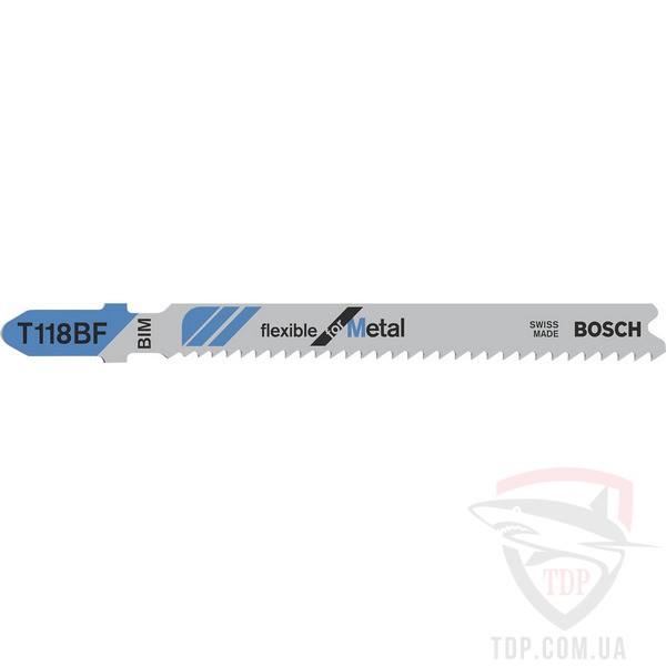 Пилки для лобзика Пилки лобзикові по металу Bosch Flexible for Metal T118BF 25шт (2608634992)