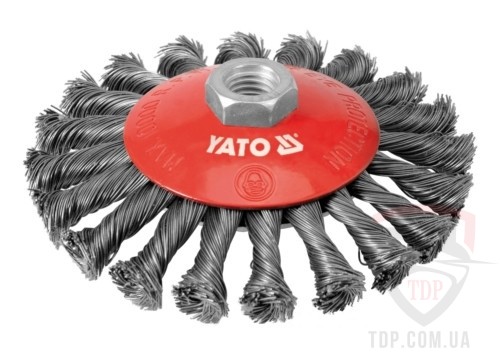 Щітка дискова Yato 125мм витий дріт (YT-4764)