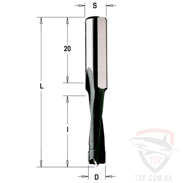 Оснастка Сверло для Mafell и ручных фрезеров CMT D10 d8 L58 h30 (312.100.11)
