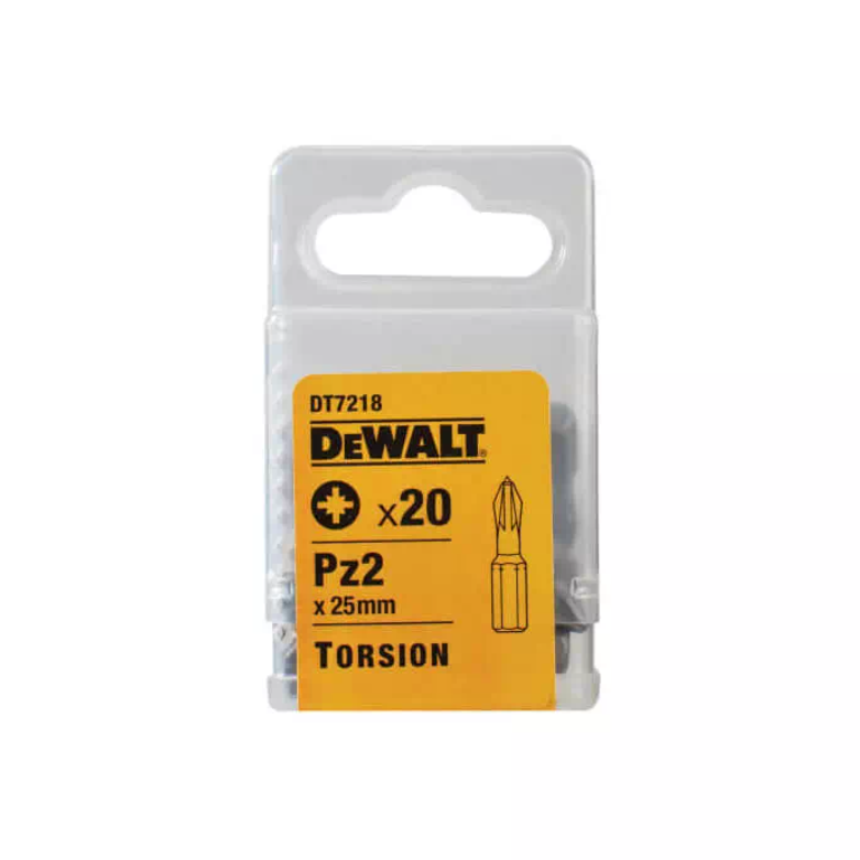 Биты и адаптеры Набор бит DeWALT Pz2 25 мм 20 шт (DT7218)