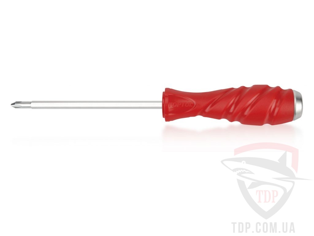 Отвертка крестовая ударная TOPTUL SUPER GRIP PH2*125 мм (FBGE0213)