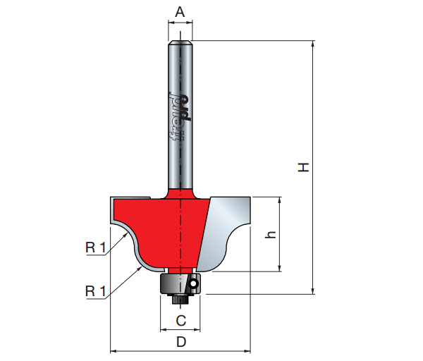 Фреза Freud D27 l13.3 L54.7 кромочная калёвочная