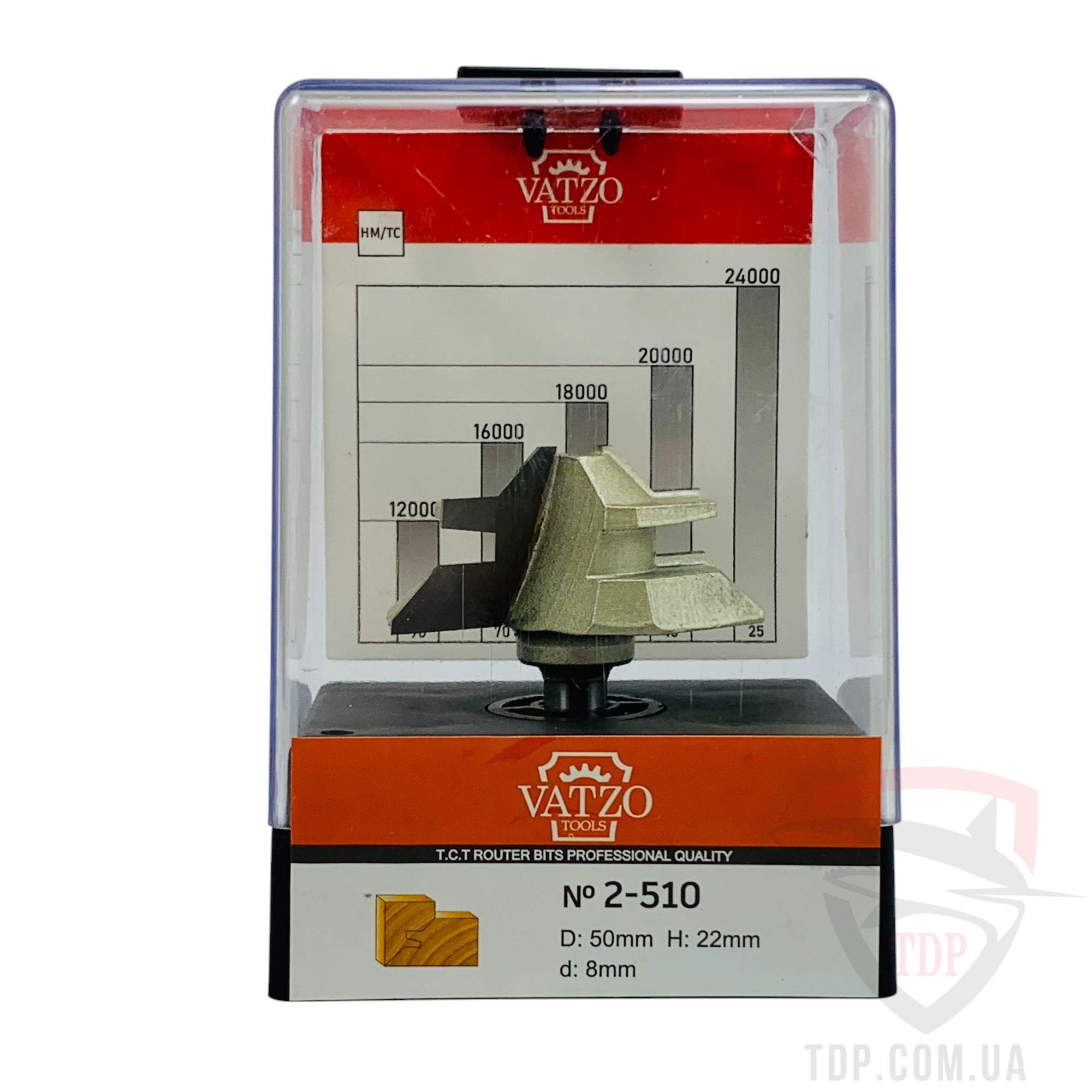 Фреза для зрощування VATZO 2510 D50 d8 L60 h22 - Фото №4