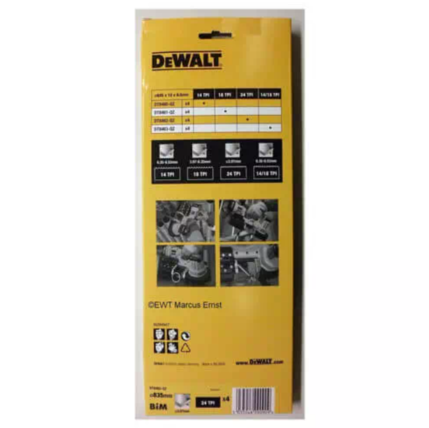 Ручной инструмент Полотно пильное DeWALT L 835 мм 4 шт (DT8463)