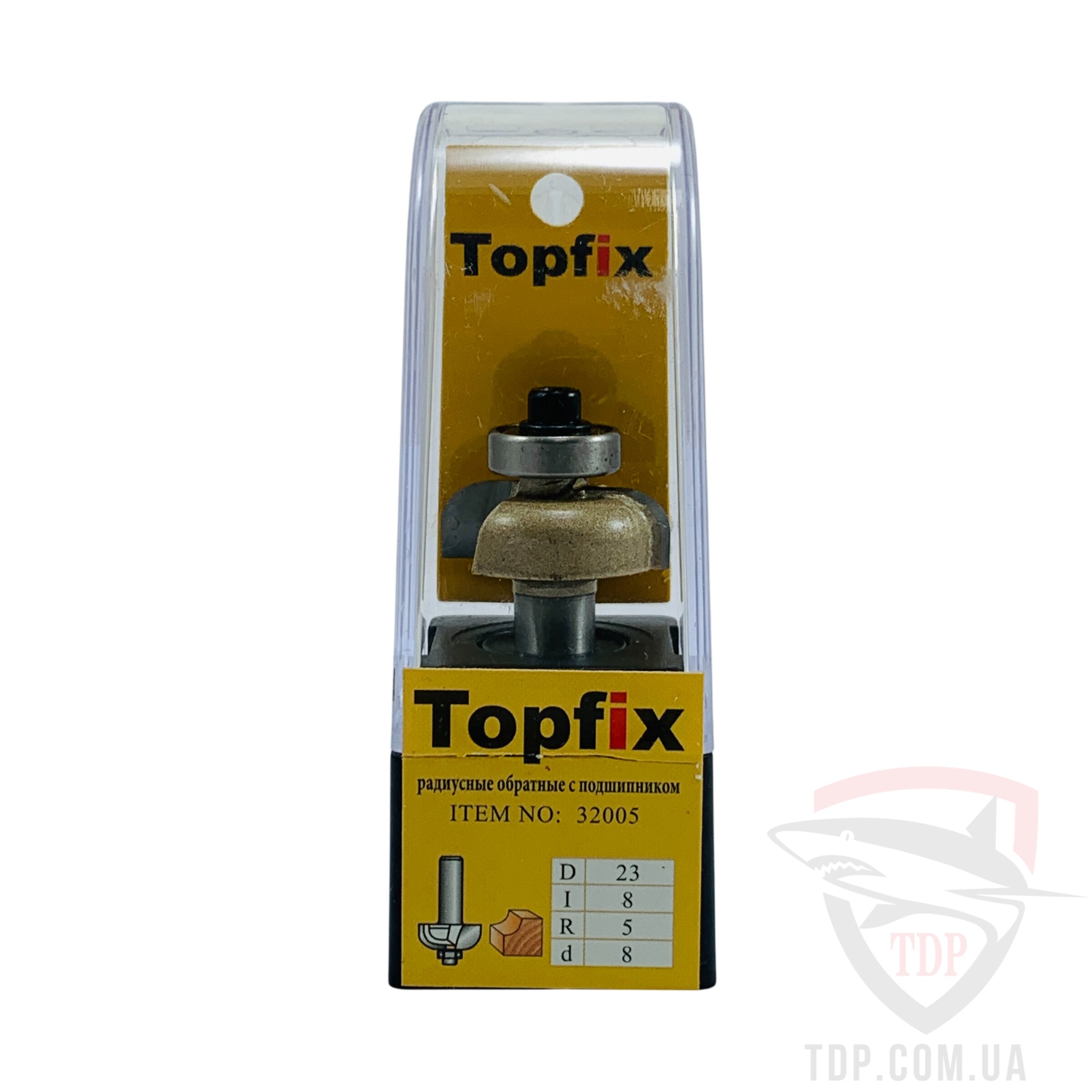 Фреза кромкова галтельна Topfix 1018 D23 d8 L53 h5 R5 z2 (32005) - Фото №3
