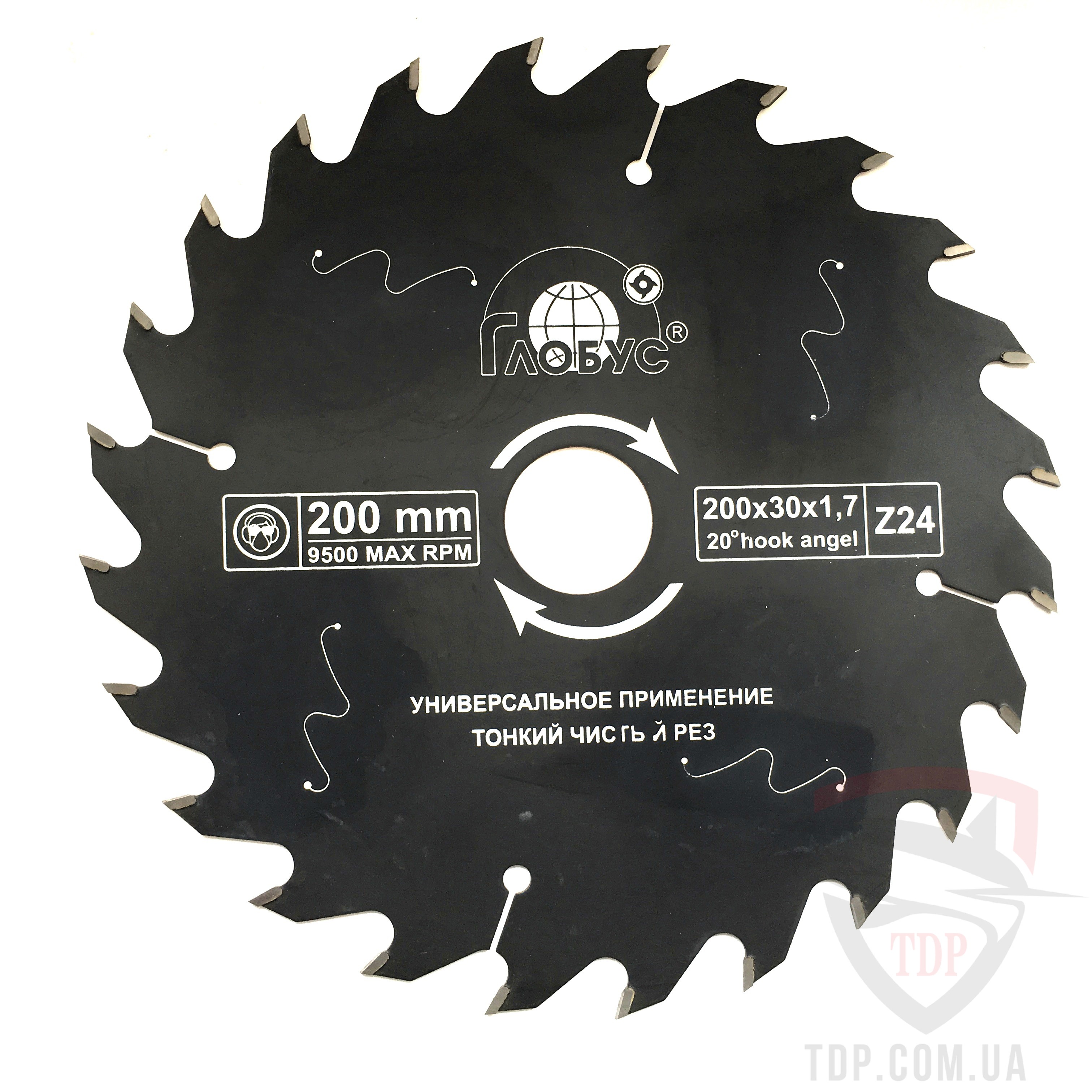 Пильный диск ГЛОБУС 200x30x24z универсальный (g-200x30x24)