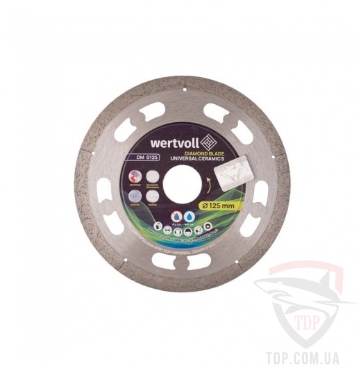 Диск алмазний по кераміці WERTVOLL UNIVERSAL CERAMICS 125x1x8x22.2мм (DM-0125)