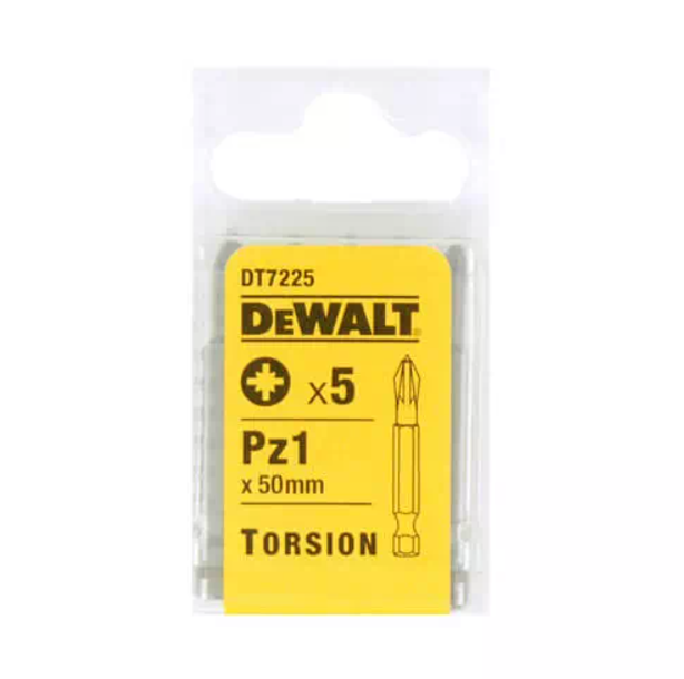 Биты и адаптеры Набор бит DeWALT Pz 50 мм 5 шт (DT7225)