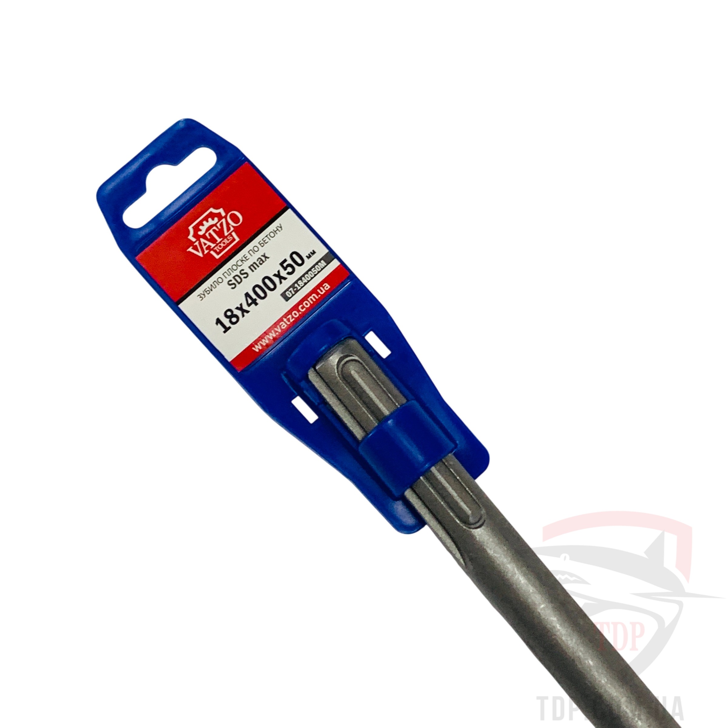 Зубило по бетону VATZO SDS-max 18х400х50мм (07-1840050M) - Фото №2