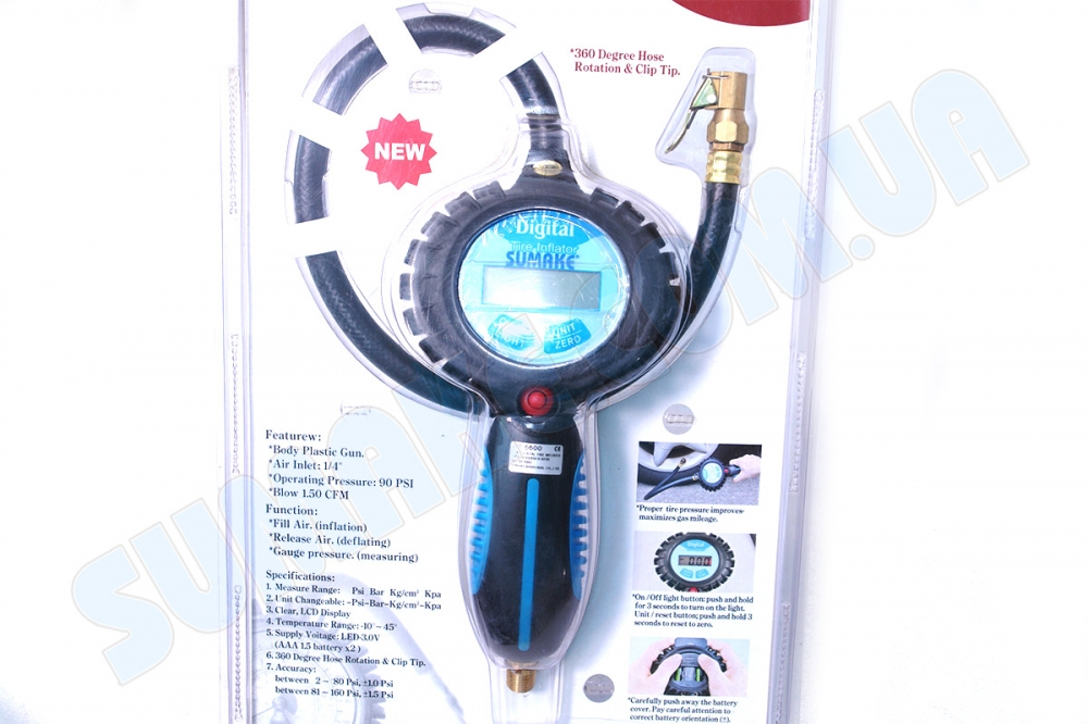 Пистолет для подкачки колёс SUMAKE DT-6600 - Фото №2