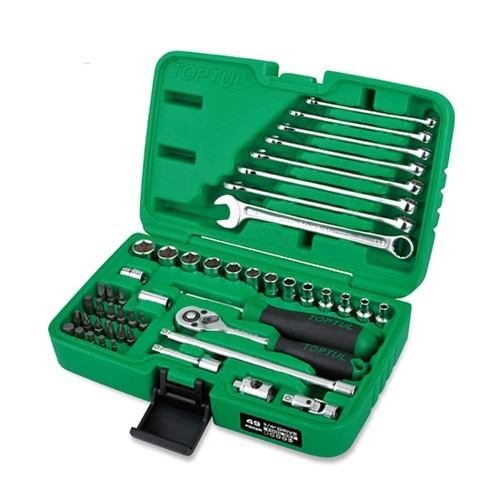 Алмазный инструмент Набор инструмента  1/4" + ключи  49ед.  TOPTUL GCAI4901