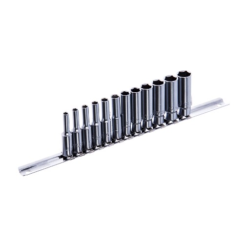 Набор головок длинных 1/4" 12ед.  4~13мм   (на планке)  TOPTUL GAAQ0802U