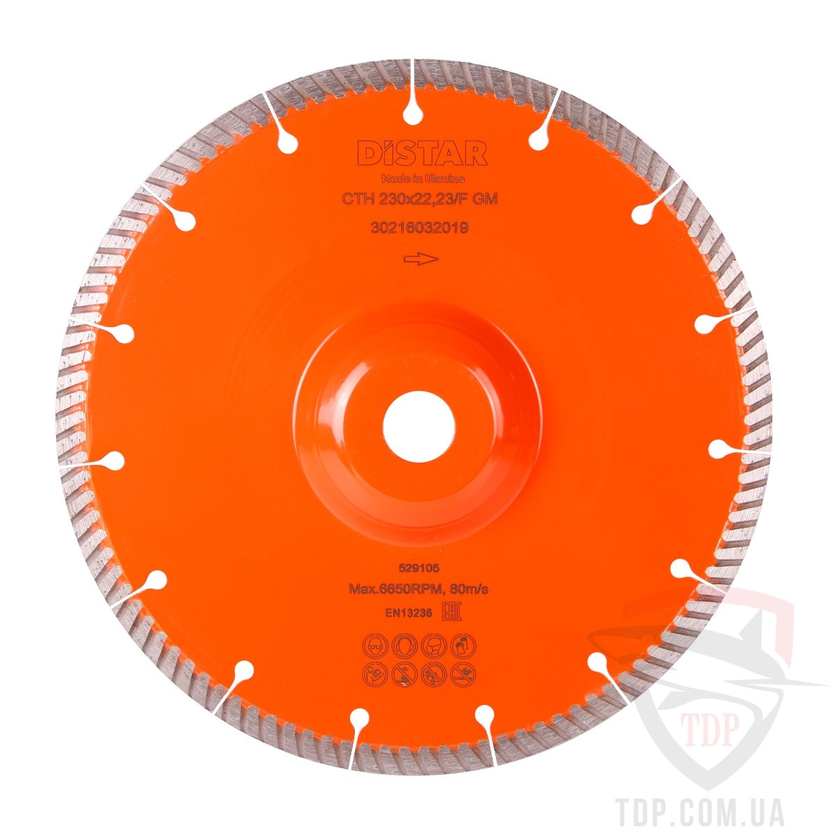 Алмазный инструмент Диск алмазний по граніту Distar Turbo Laser CTH GM 230x2.3x9x22.23мм (30216032019)