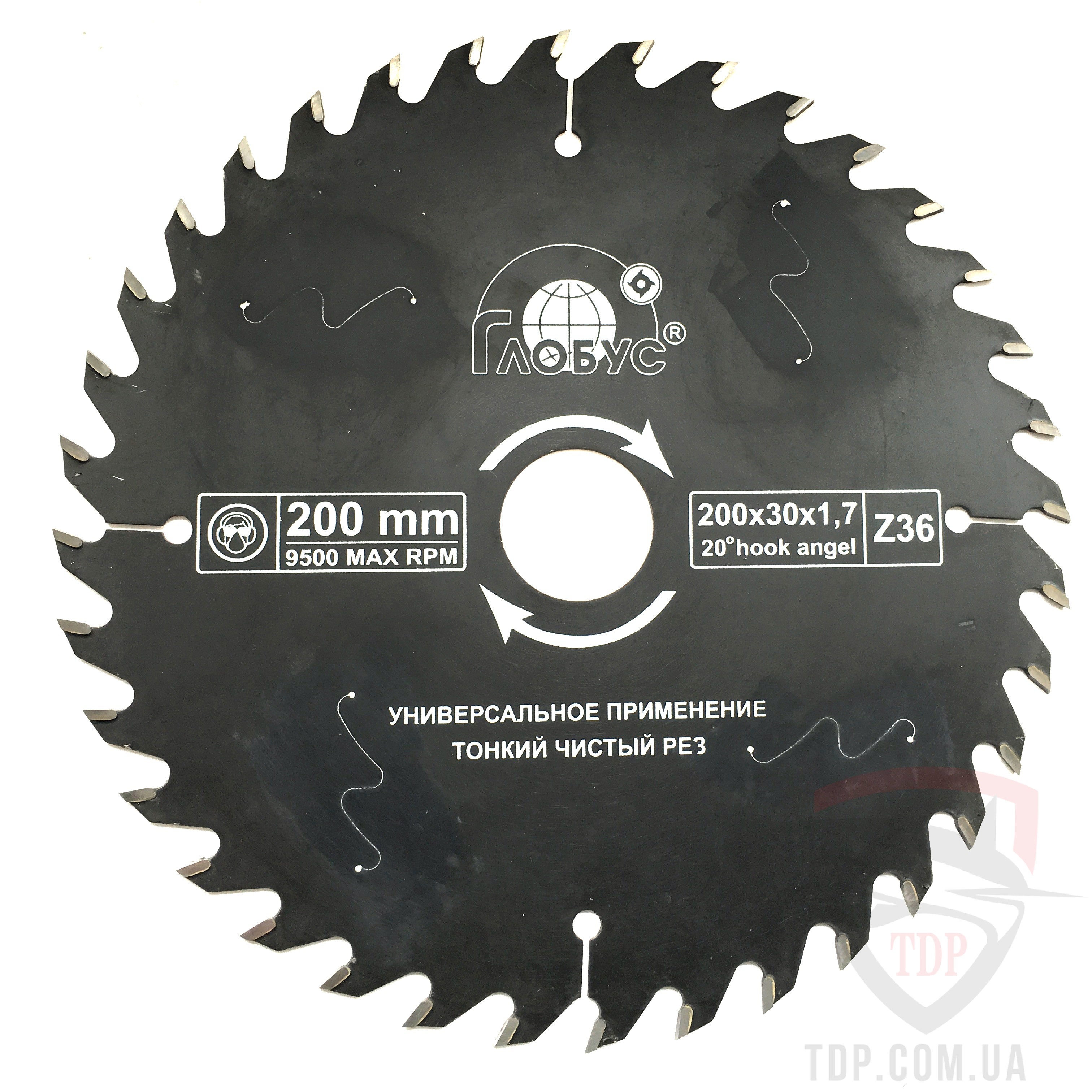Пильный диск ГЛОБУС 200x30x36z универсальный (g-200x30x36)
