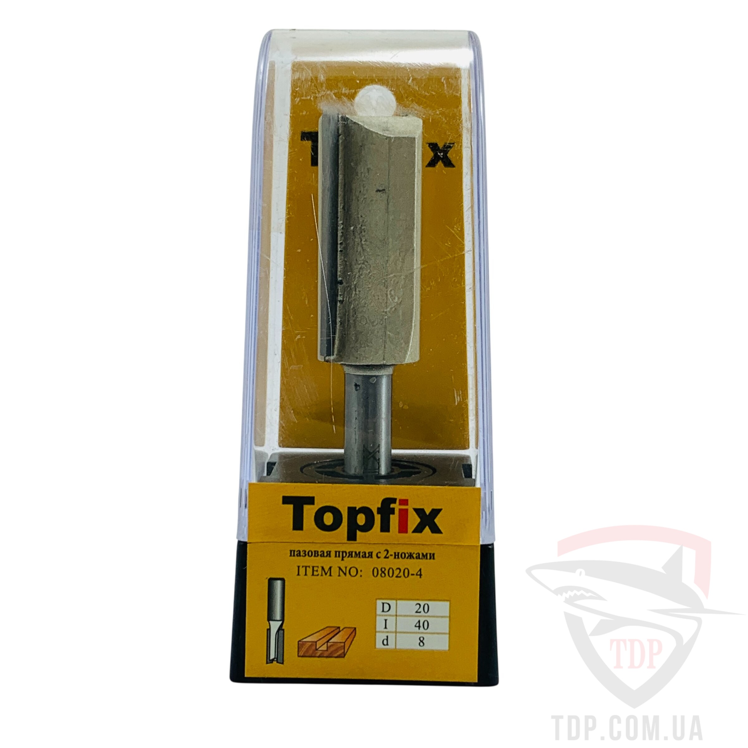 Фреза пазова пряма Topfix 1003 D20 d8 L76 h40 z2 (08020-4) - Фото №3